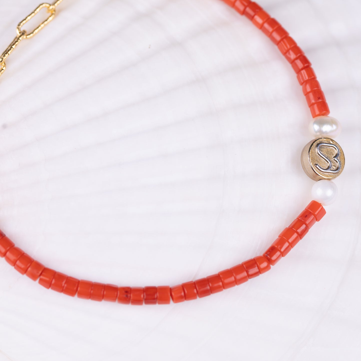 SandBracelet Chain - Red Coral