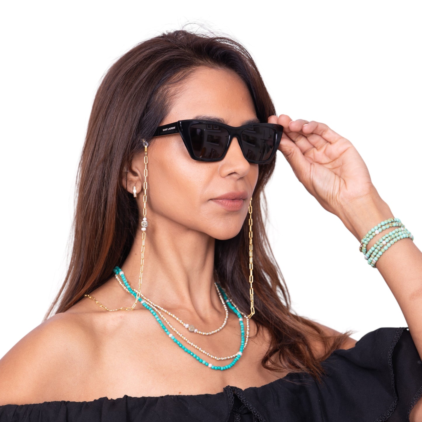 SandChain - Blue Turquoise Faceted