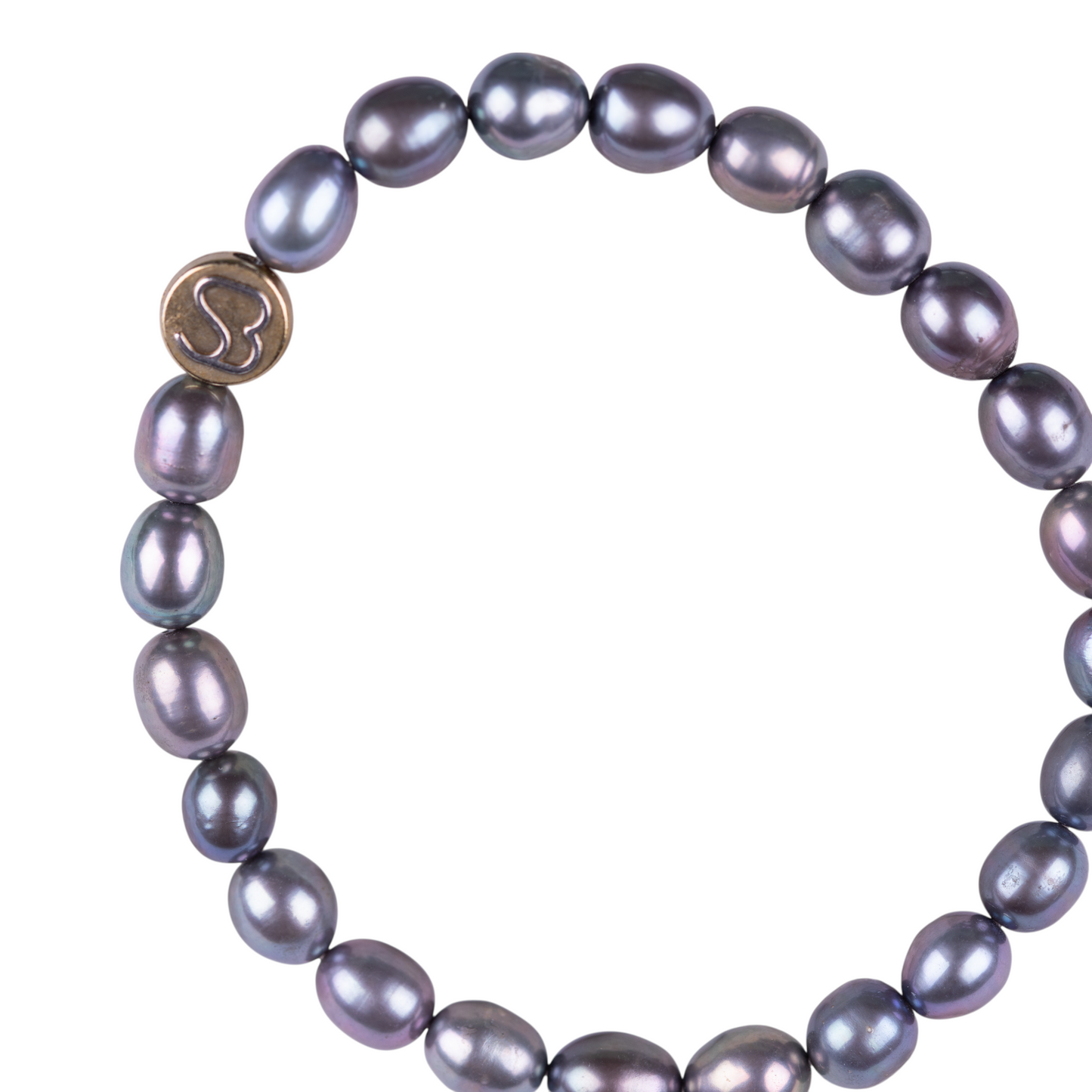 SandBracelet Elastic - Freshwater Grey Pearl