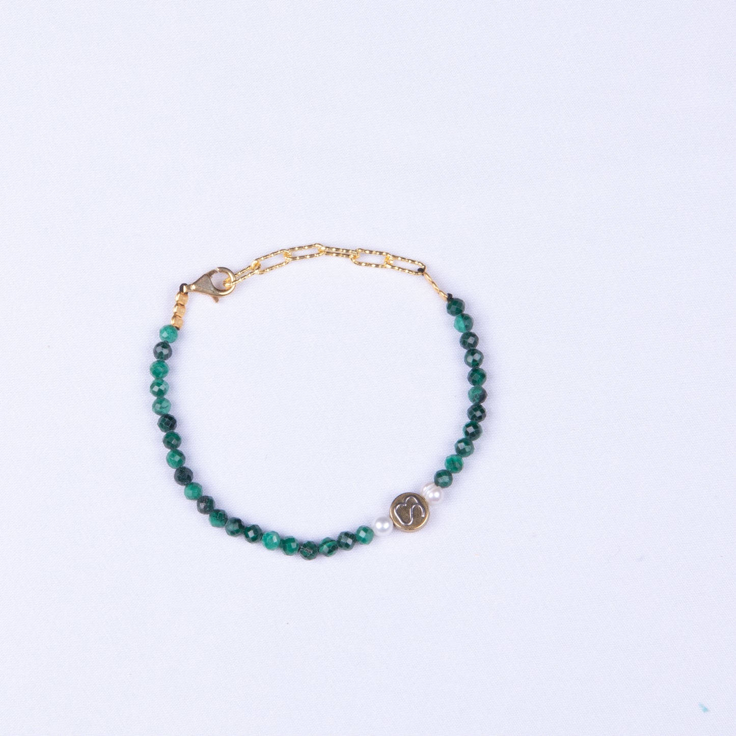 SandBracelet Chain - Malachite Faceted
